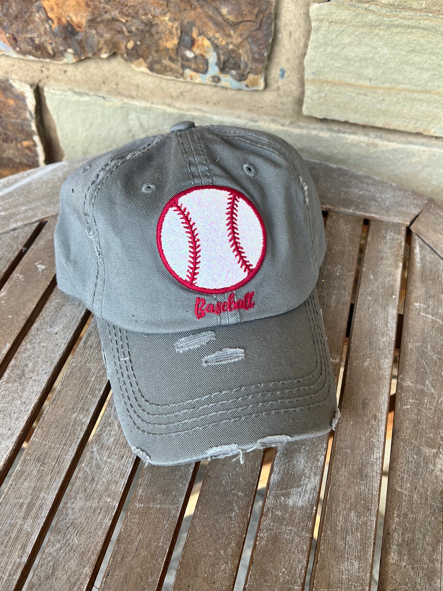 Baseball Distressed Ball Cap