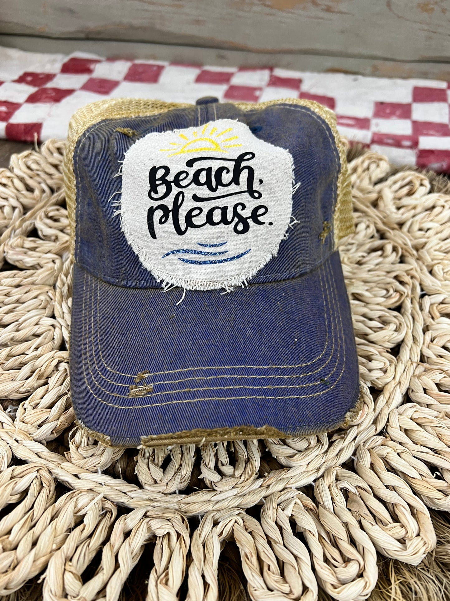 Beach Please Vintage Ball Cap