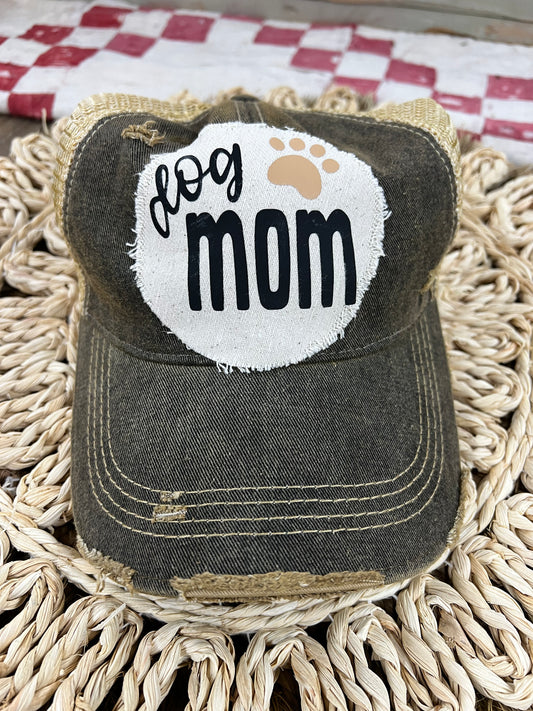 Dog Mom Vintage Ball Cap