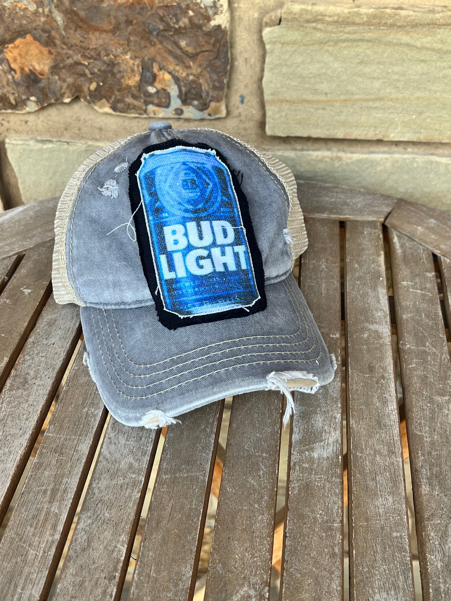 Bud Light Distressed Ball Cap