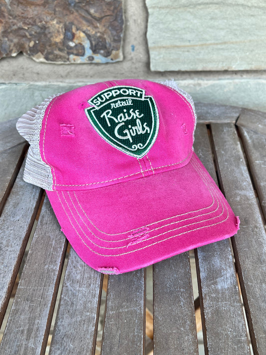Support Retail Raise Girls Distressed Ball Cap