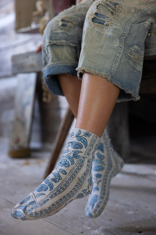 Magnolia Pearl Block Print MP Socks - Mumtaz