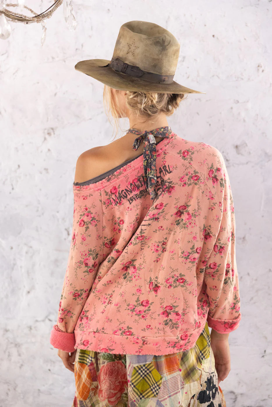 Magnolia Pearl Floral Hawk Richi Sweatshirt - Azalea