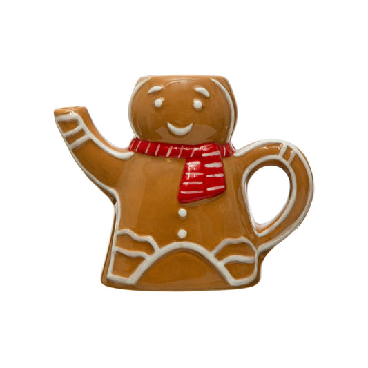6 oz. Hand-Painted Ceramic Gingerbread Man Creamer
