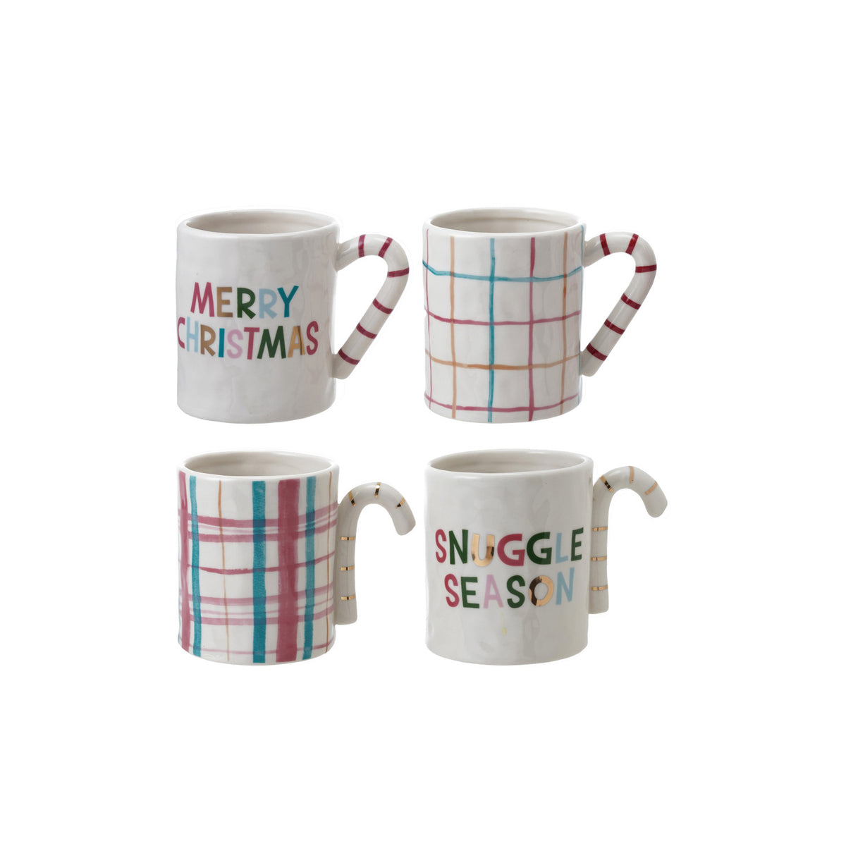 16 oz. Stoneware Mug with Candy Cane Handle