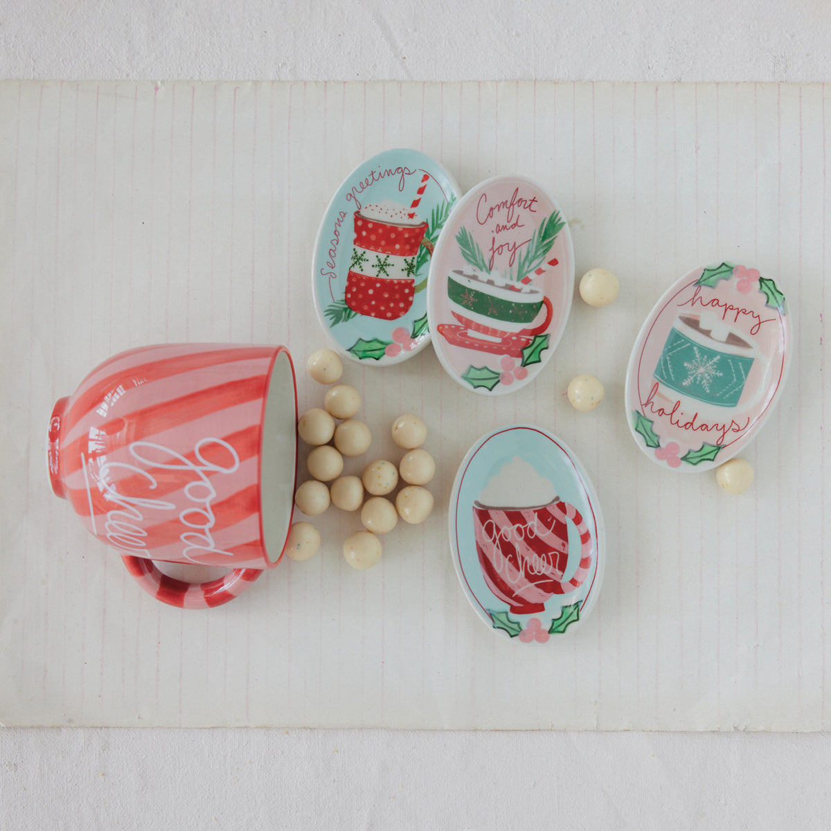 Hand-Painted Stoneware Dish