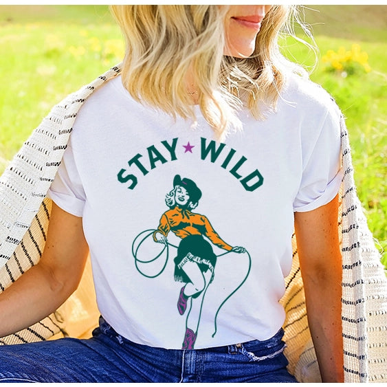 Stay Wild Cowgirl Graphic Tee