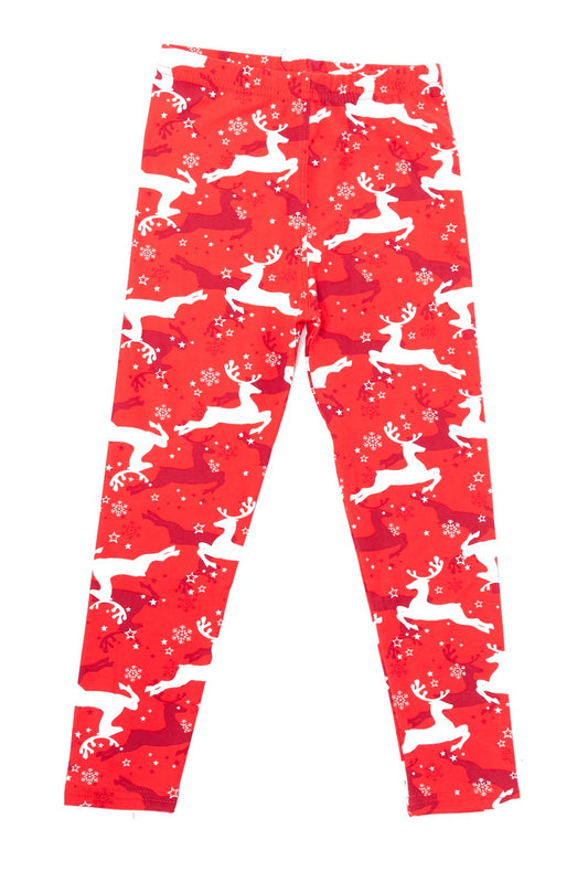Kids Christmas Santa Helper Printed Leggings