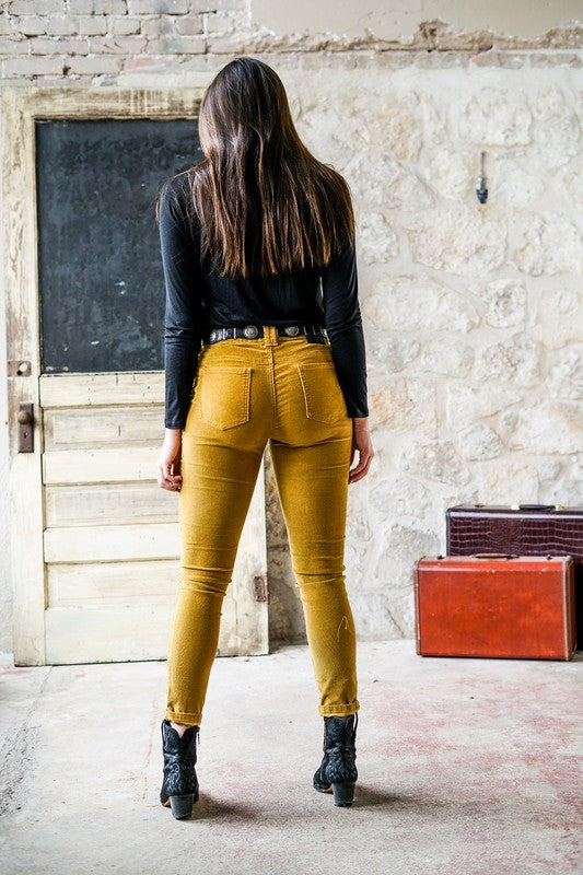 Mustard colored 2025 corduroy pants