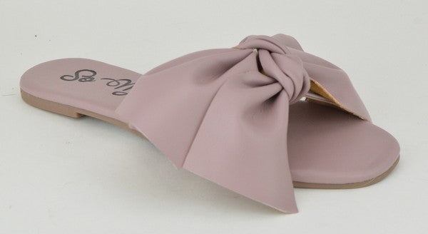 Big Bow Sandals - Light Purple/Pink