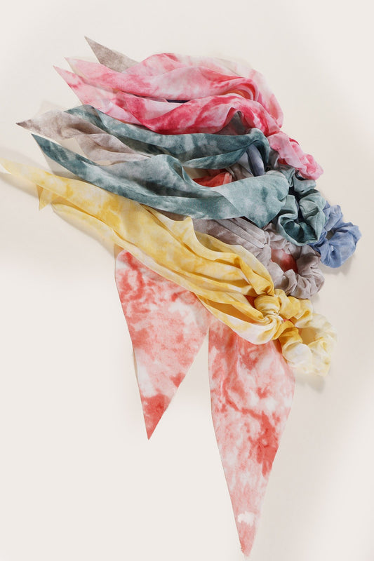 Tie-Dye Scrunchie Scarves