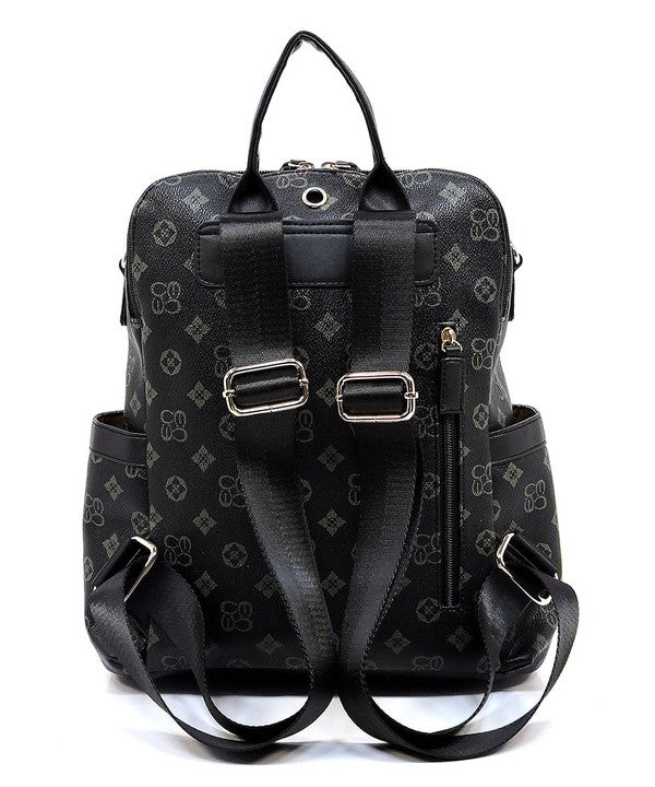Monogram Queen Bee Striped Convertible Backpack - Black – The Society ...