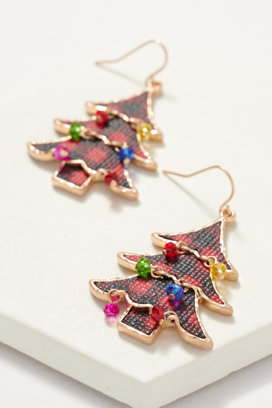 Christmas Tree Lights Dangling Earrings