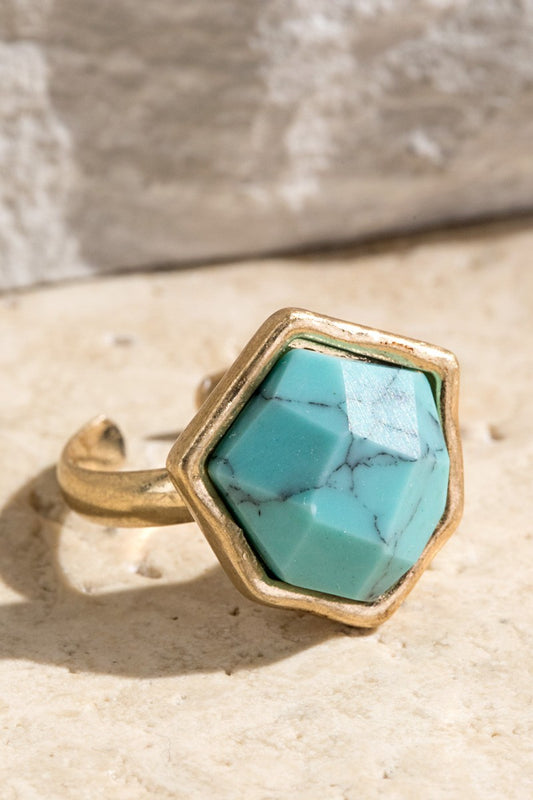 Semi Precious Stone Turquoise Ring