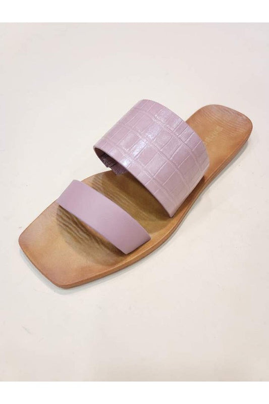 Square Toe Casual Strap Sandal - Blush