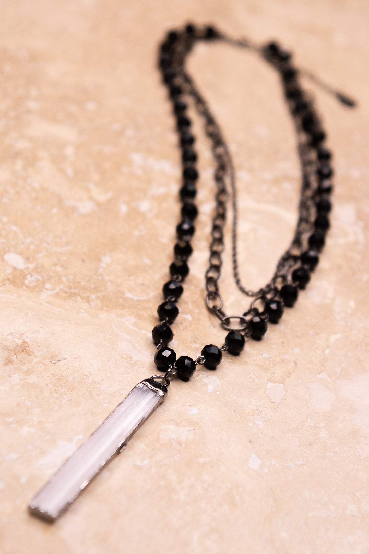 Ebony Beaded Necklace