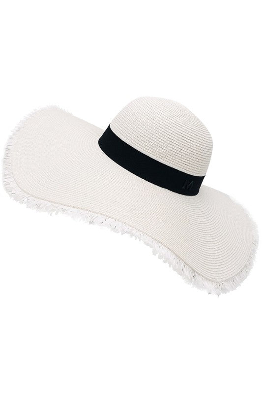 Wide Brim Fashion Straw Panama Hat - White