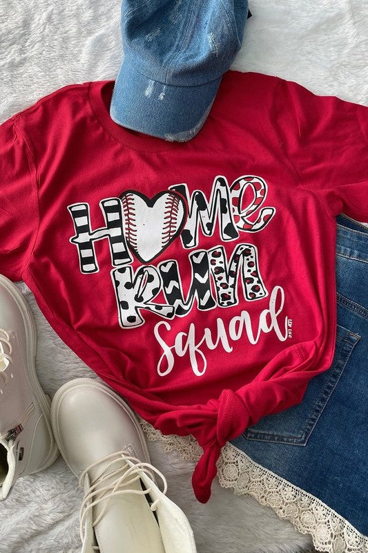 Home Run Squad Graphic Tee - Red
