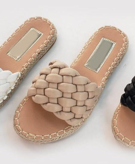 Taupe Woven Sandals