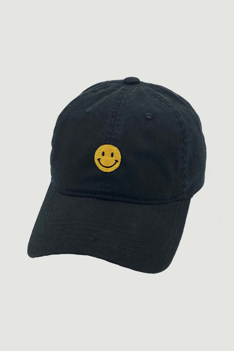 Smile Emoji Embroidery Baseball Cap
