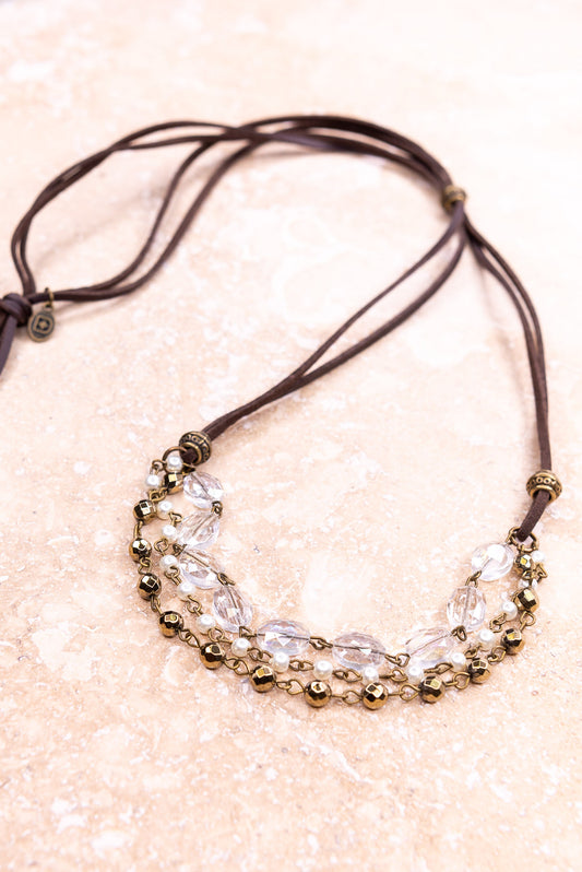 Pricilla Beaded Necklace - Clear