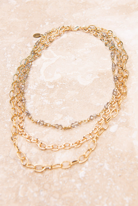 Cybil Layered Necklace in Gold