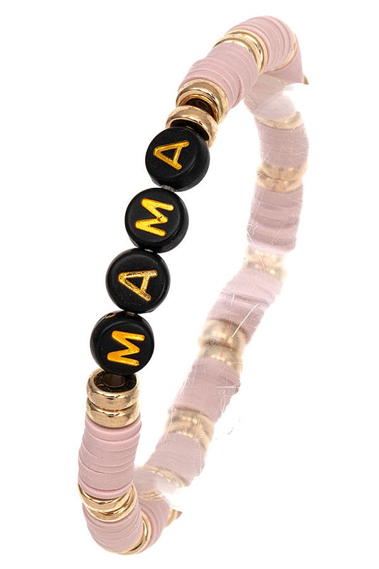 MAMA Disk Bead Bracelet