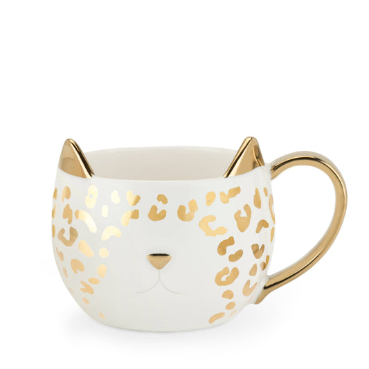 Chloe™ White Leopard Cat Mug by Pinky Up®