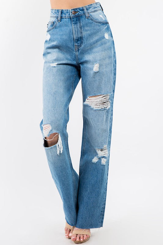 High Rise Wide Leg Jeans