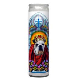 English Bulldog Prayer Candle