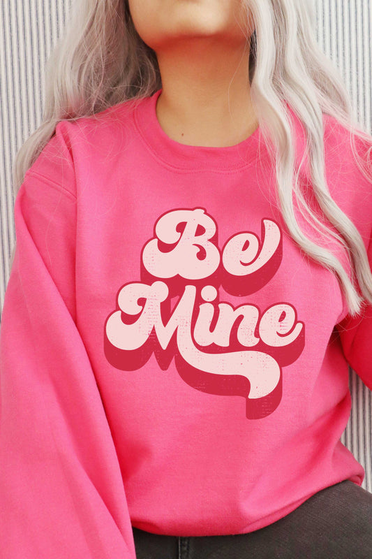 Be Mine Graphic Sweatshirt - Pink