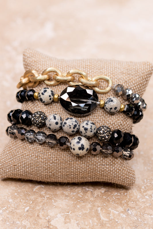 Natalie Bracelet Set - Black