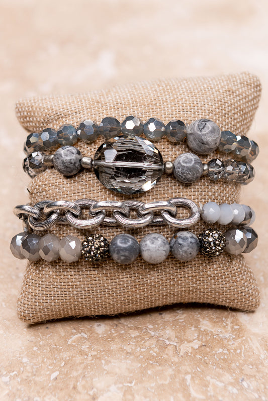 Natalie Bracelet Set - Silver