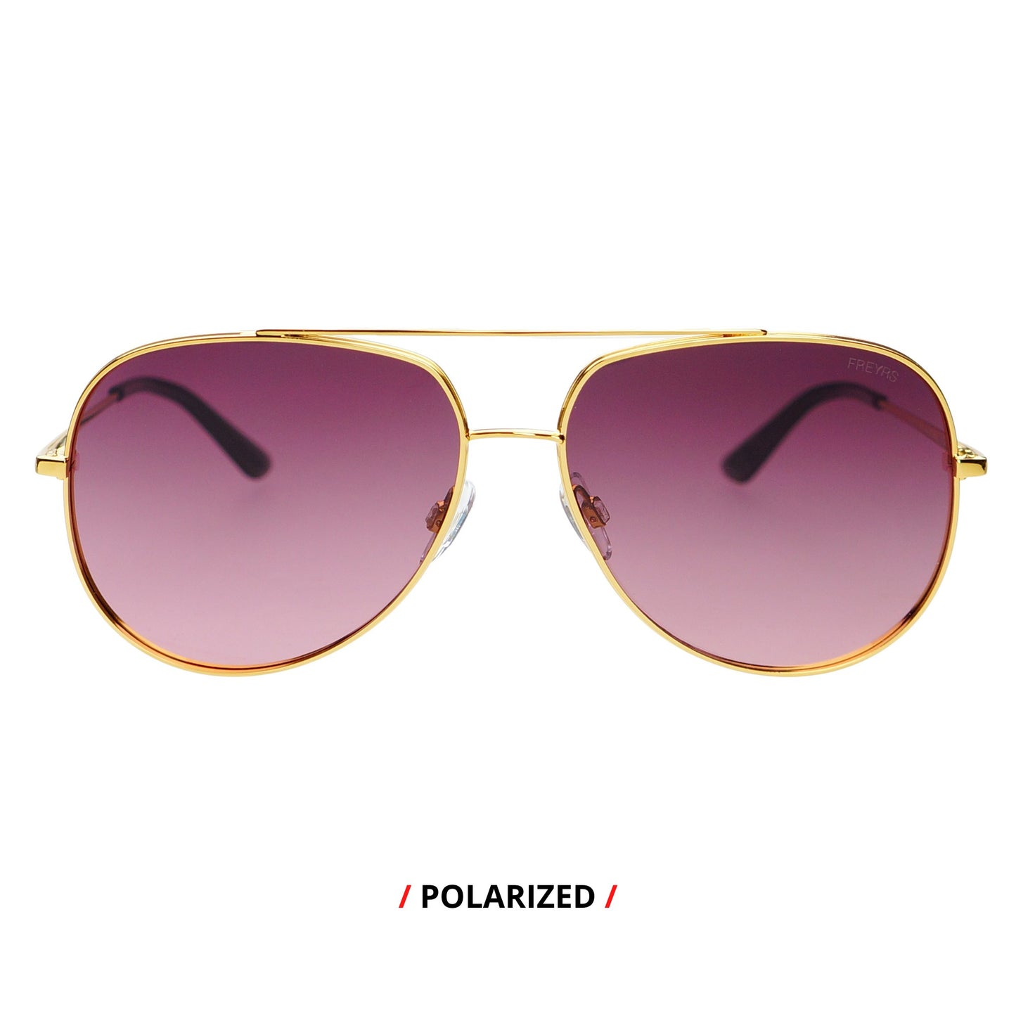 Max Polarized Unisex Aviator Sunglasses by FREYRS - Purple/Gold