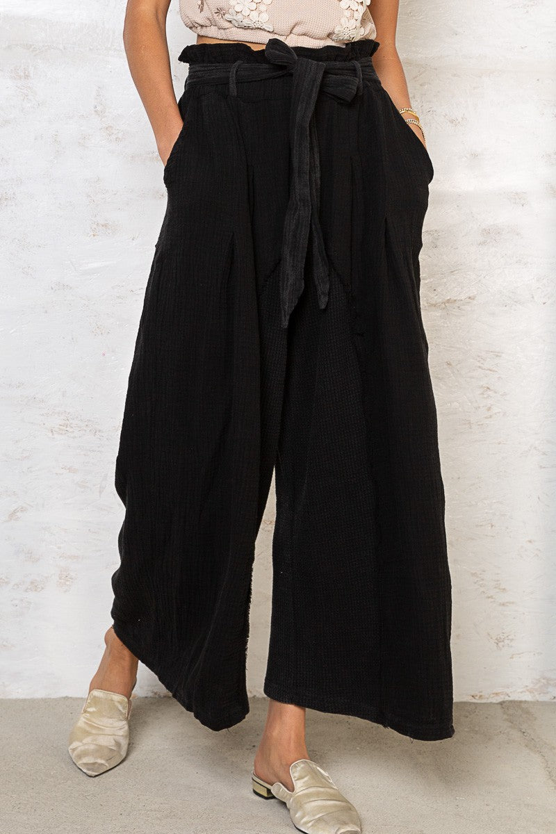 Casual Wide Pants - Black