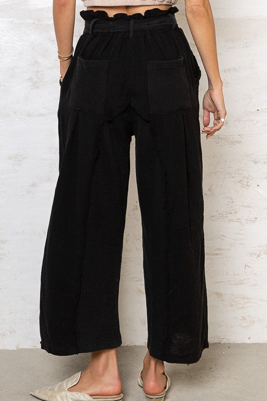 Casual Wide Pants - Black