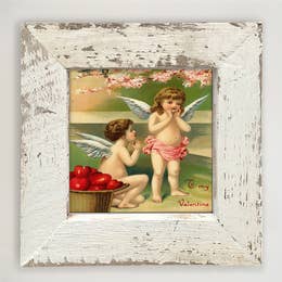 Basket of Hearts - White Frame Small