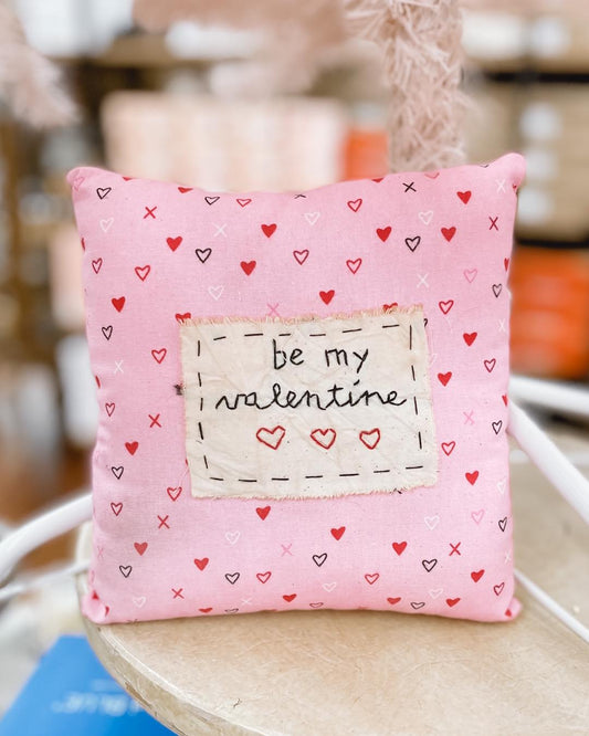 be mine valentine Decorative Pillow - XO hearts