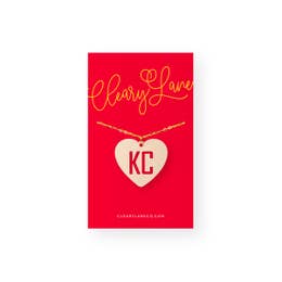 Kansas City Heart Necklace - KC Capital Letters
