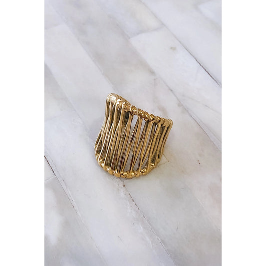 Natural Elements Slated Ring - Gold