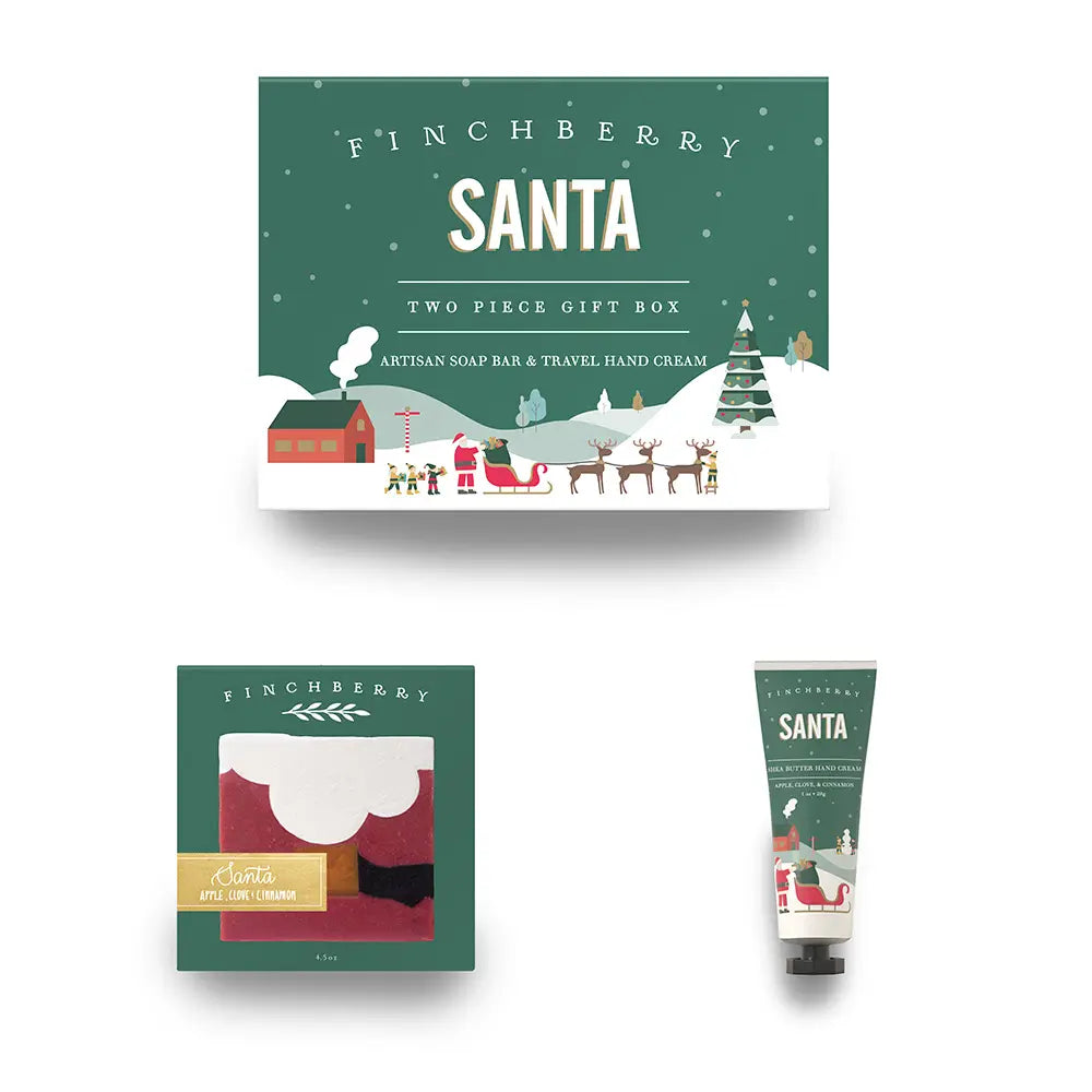 FinchBerry Santa - 2 Pc Christmas Gift Box