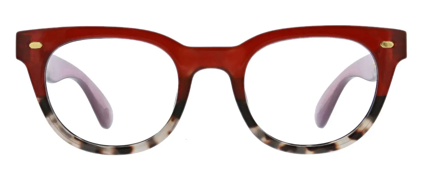 Peepers Take It Easy Blue Light Reading Glasses - Wine/Grey Tortoise