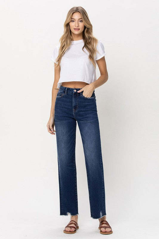 90's Super High Rise Slim Wide Leg Ankle Jeans
