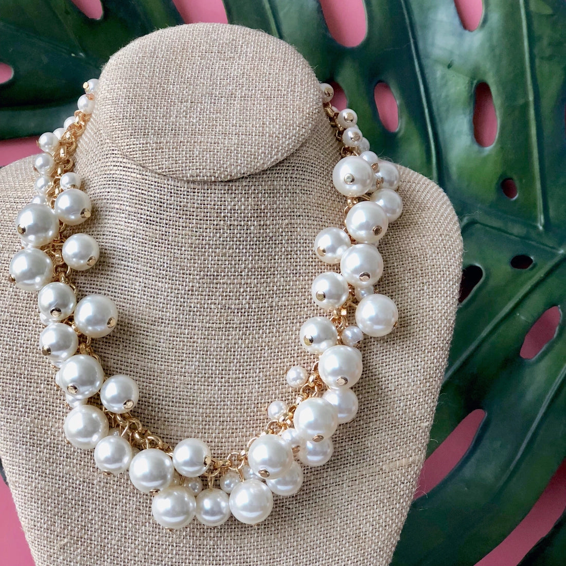 Pearl Bauble Necklace - Gold