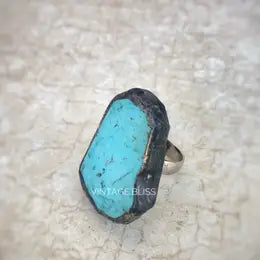 Soldered Turquoise Color Stone Ring