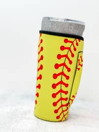Insulated Cold Cup Sleeve with Handle - Softball