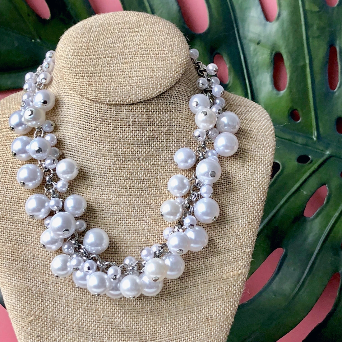 Pearl Bauble Necklace - Silver