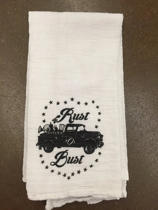 Rust or Bust Truck Kitchen Towel