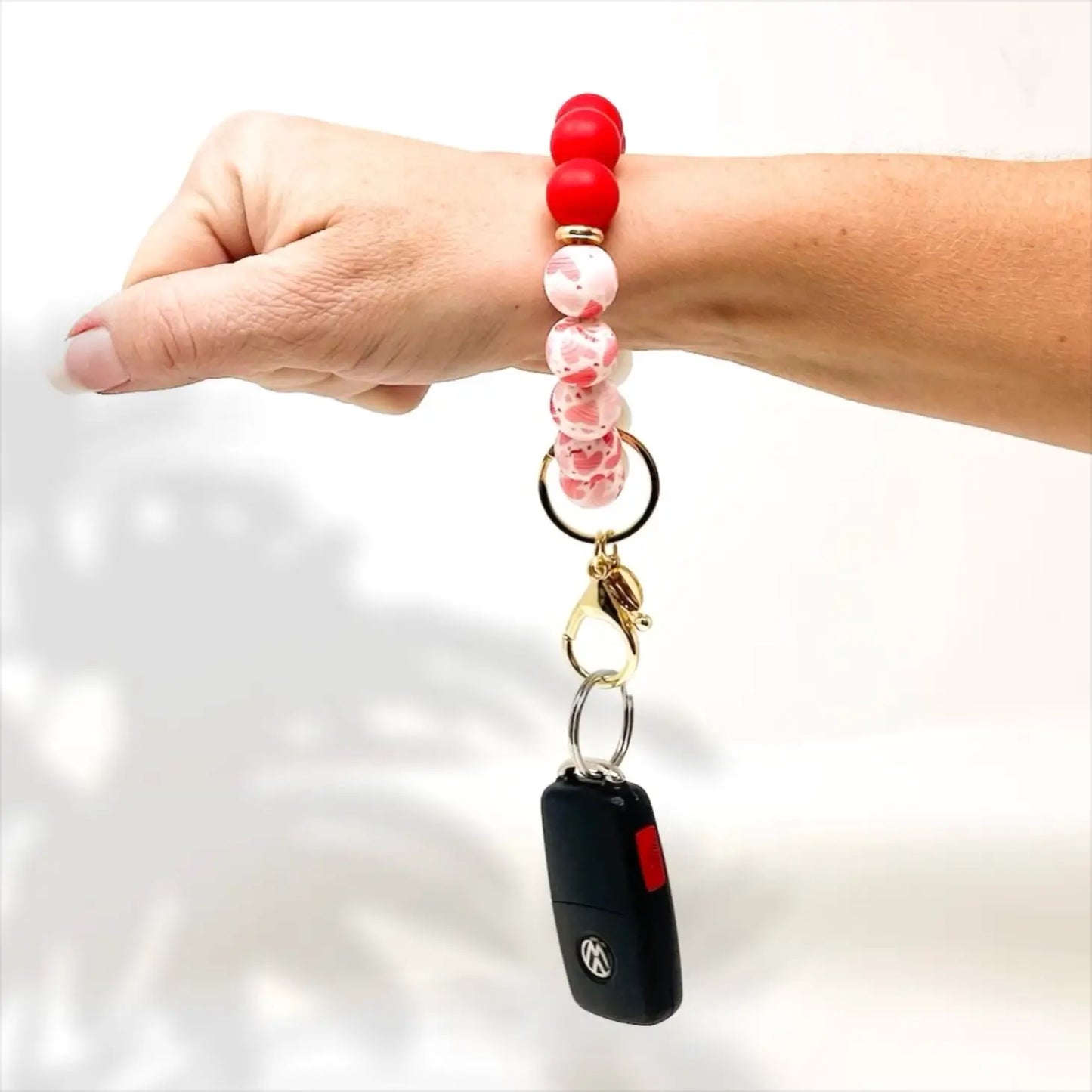 Valentine Hands-Free Keychain Wristlet - Heart Eyes For You