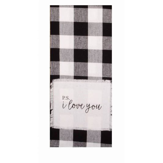 Buffalo Check P S I Love You Towel